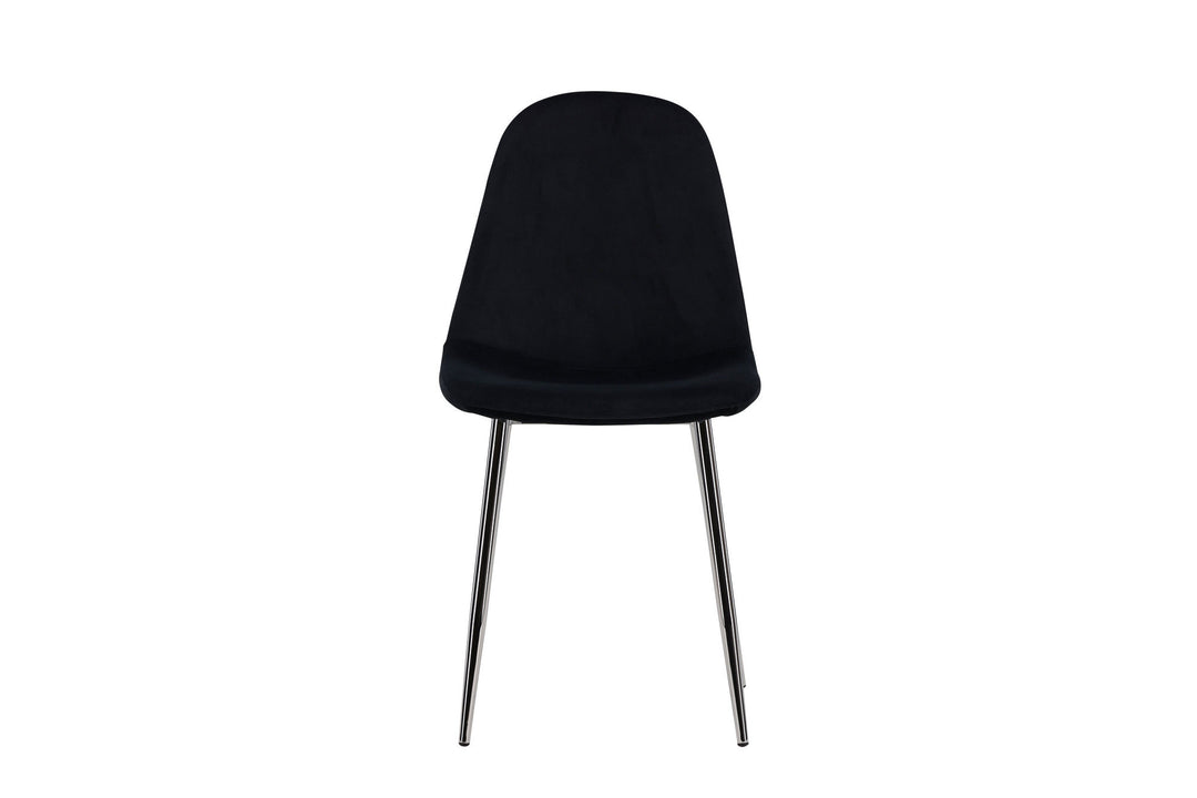 Venture Home Polar Dining Chair 2-pack - Black Velvet / Chrome