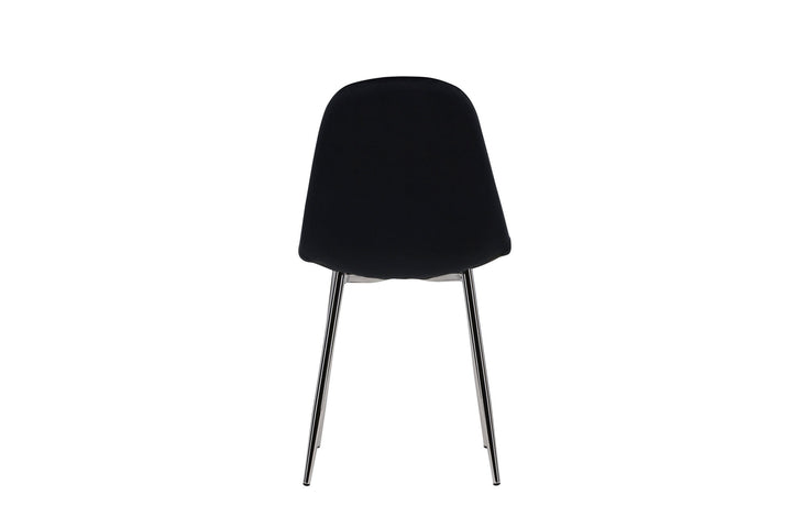 Venture Home Polar Dining Chair 2-pack - Black Velvet / Chrome