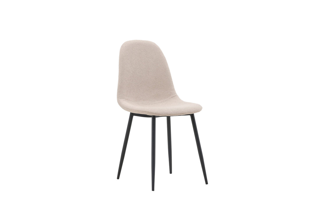 Venture Home Polar Dining Chair 2-pack - Black / Beige Boucle
