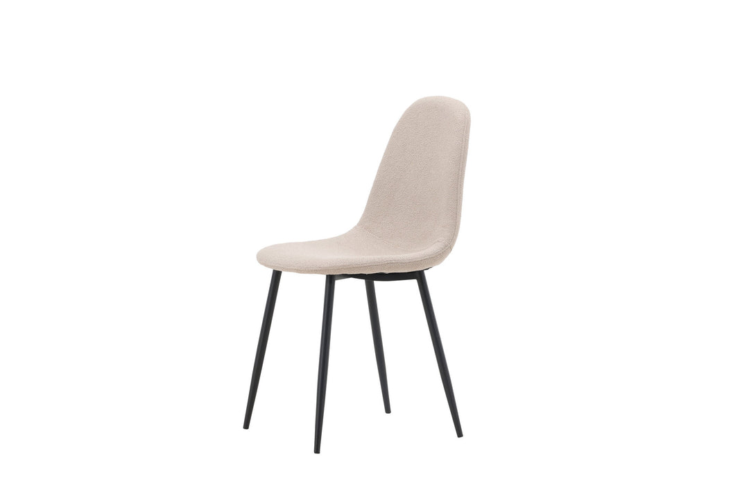 Venture Home Polar Dining Chair 2-pack - Black / Beige Boucle