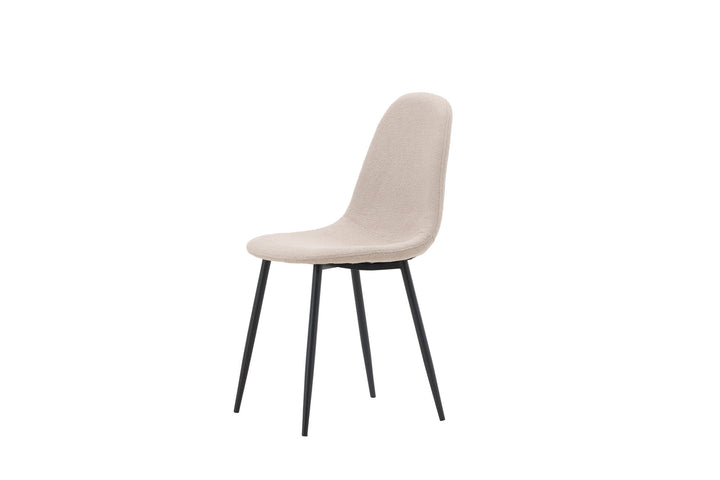 Venture Home Polar Dining Chair 2-pack - Black / Beige Boucle