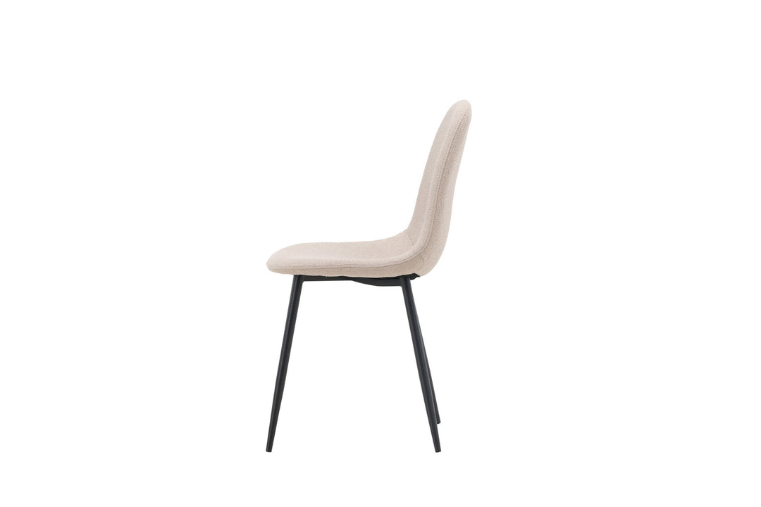 Venture Home Polar Dining Chair 2-pack - Black / Beige Boucle