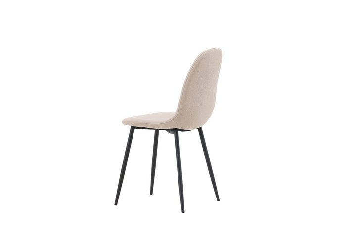 Venture Home Polar Dining Chair 2-pack - Black / Beige Boucle