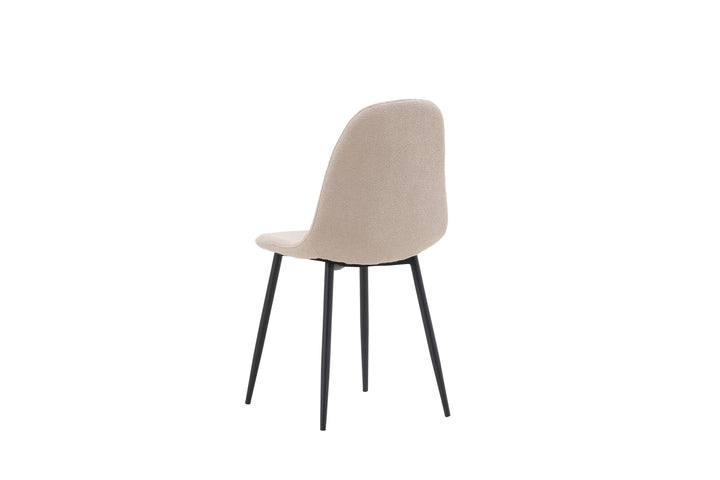 Venture Home Polar Dining Chair 2-pack - Black / Beige Boucle