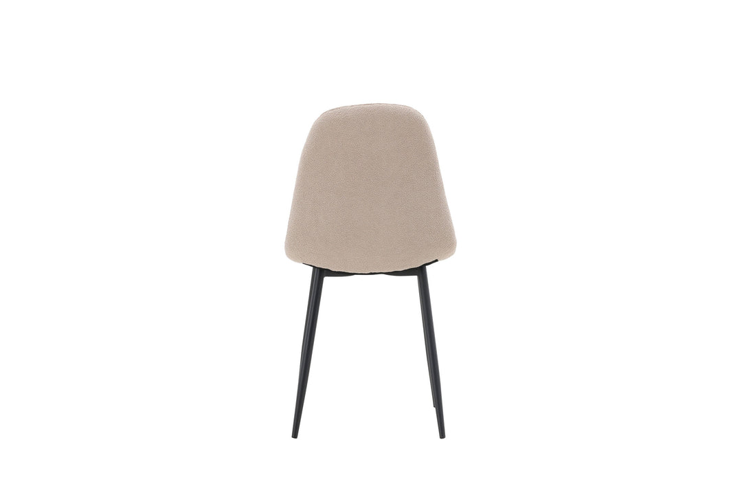 Venture Home Polar Dining Chair 2-pack - Black / Beige Boucle