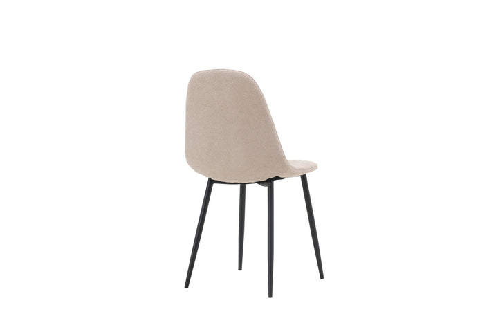 Venture Home Polar Dining Chair 2-pack - Black / Beige Boucle