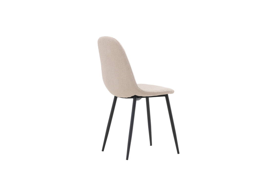 Venture Home Polar Dining Chair 2-pack - Black / Beige Boucle