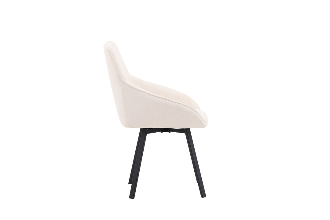 Venture Home Rosie Dining Chair 2-pack - Black / Beige Fabric