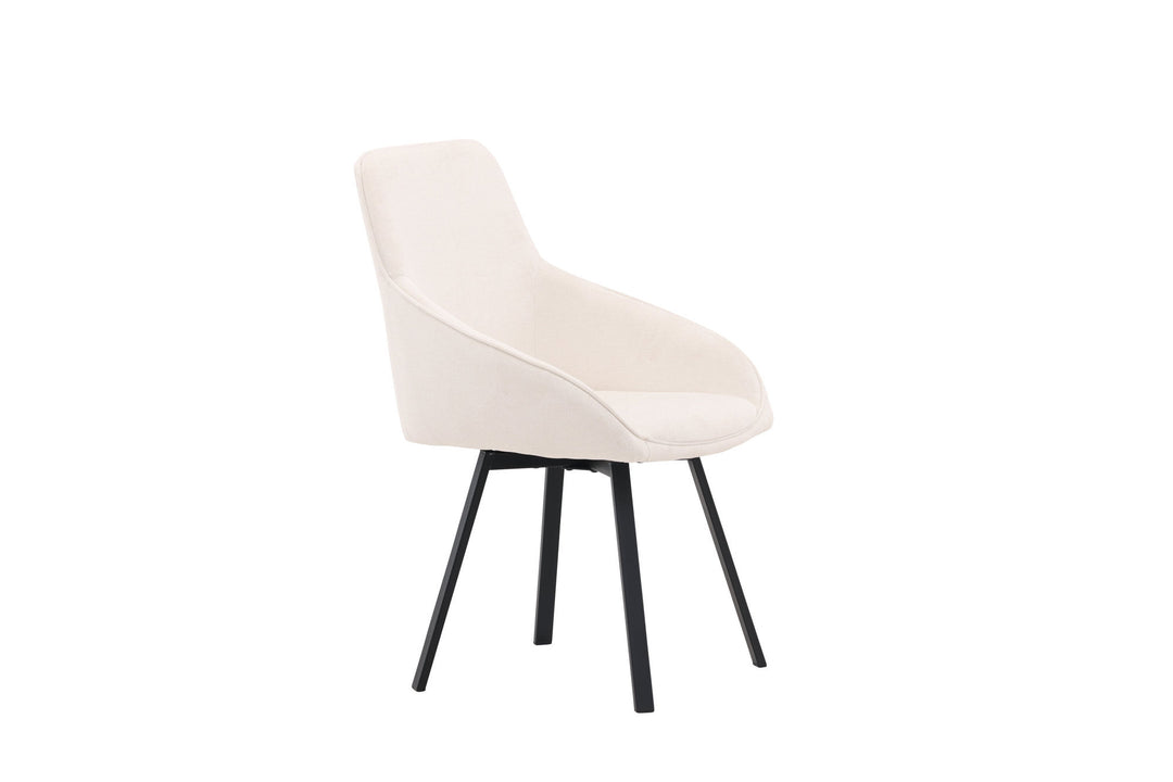 Venture Home Rosie Dining Chair 2-pack - Black / Beige Fabric