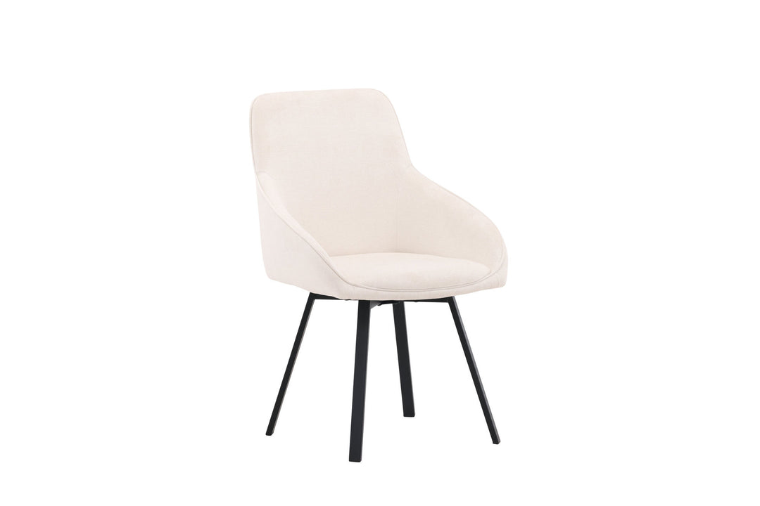 Venture Home Rosie Dining Chair 2-pack - Black / Beige Fabric