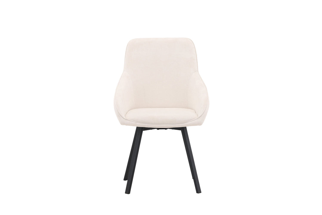 Venture Home Rosie Dining Chair 2-pack - Black / Beige Fabric