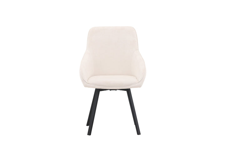 Venture Home Rosie Dining Chair 2-pack - Black / Beige Fabric