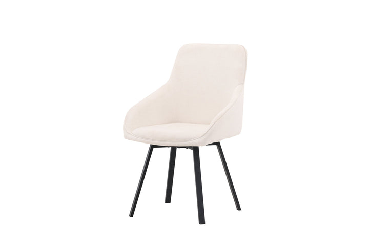 Venture Home Rosie Dining Chair 2-pack - Black / Beige Fabric