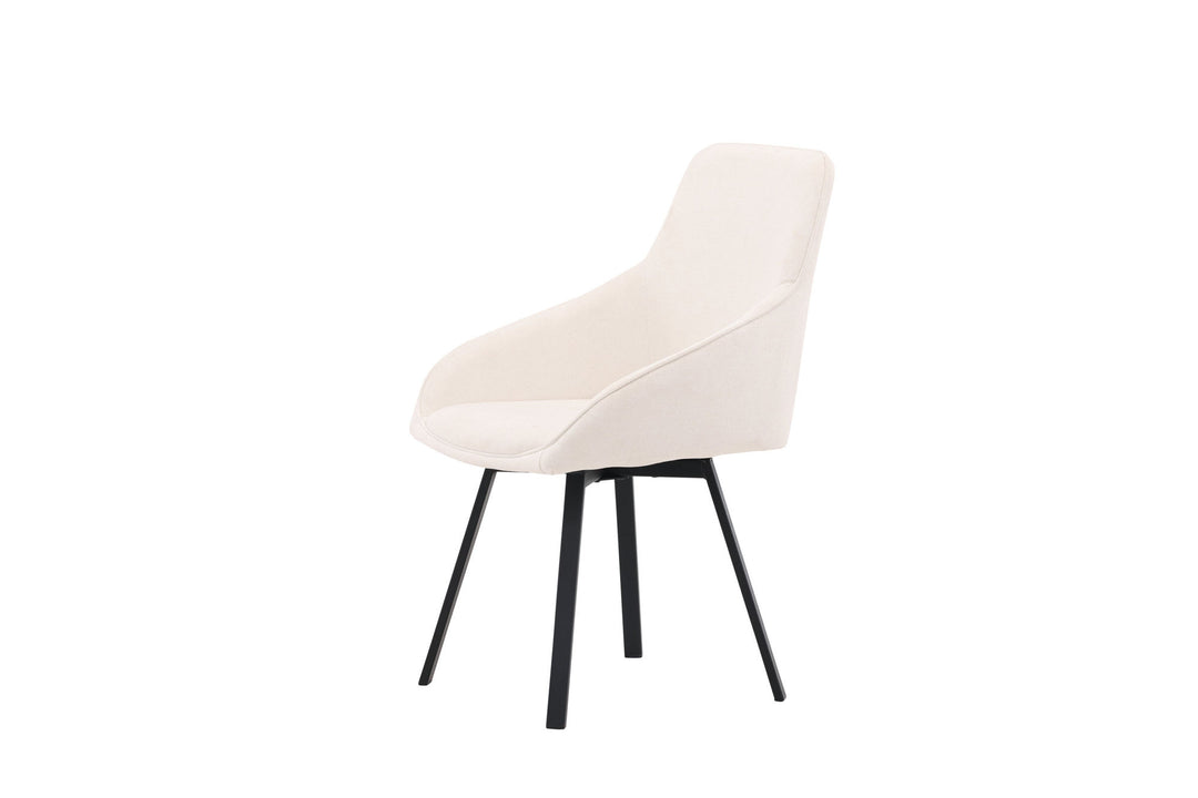 Venture Home Rosie Dining Chair 2-pack - Black / Beige Fabric