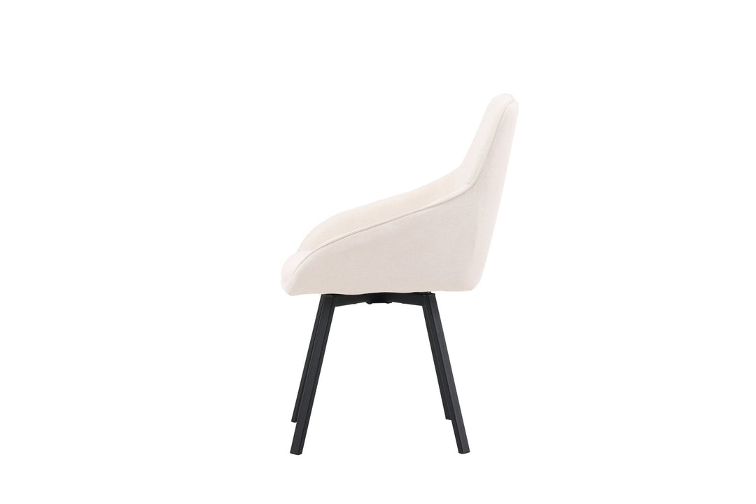 Venture Home Rosie Dining Chair 2-pack - Black / Beige Fabric