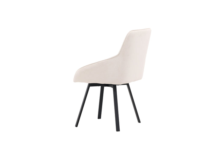 Venture Home Rosie Dining Chair 2-pack - Black / Beige Fabric