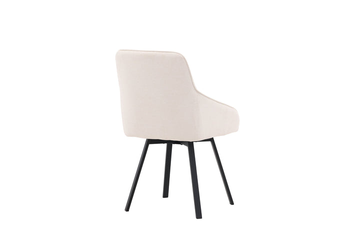 Venture Home Rosie Dining Chair 2-pack - Black / Beige Fabric