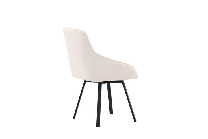 Venture Home Rosie Dining Chair 2-pack - Black / Beige Fabric
