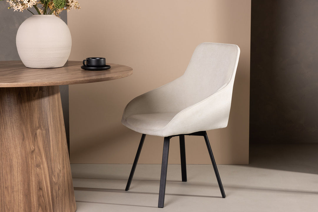 Venture Home Rosie Dining Chair 2-pack - Black / Beige Fabric