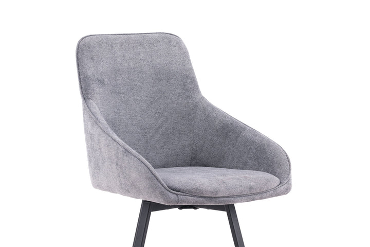 Venture Home Rosie Dining Chair 2-pack - Black / Dark grey Fabric