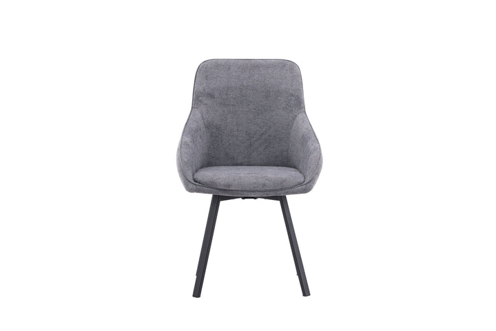 Venture Home Rosie Dining Chair 2-pack - Black / Dark grey Fabric