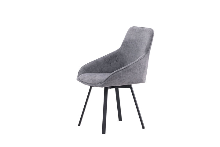 Venture Home Rosie Dining Chair 2-pack - Black / Dark grey Fabric
