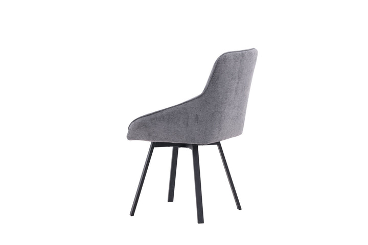 Venture Home Rosie Dining Chair 2-pack - Black / Dark grey Fabric