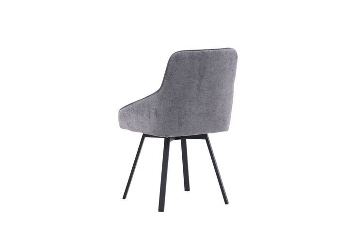Venture Home Rosie Dining Chair 2-pack - Black / Dark grey Fabric