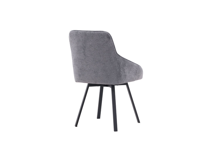 Venture Home Rosie Dining Chair 2-pack - Black / Dark grey Fabric
