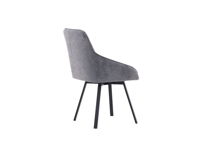 Venture Home Rosie Dining Chair 2-pack - Black / Dark grey Fabric