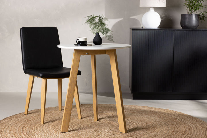 Venture Home Leonora Dining Table φ65 - Oaklook / White MDF