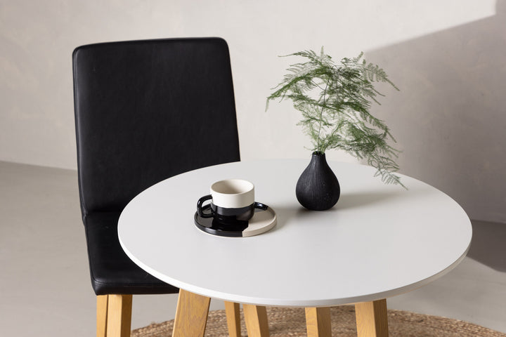 Venture Home Leonora Dining Table φ65 - Oaklook / White MDF