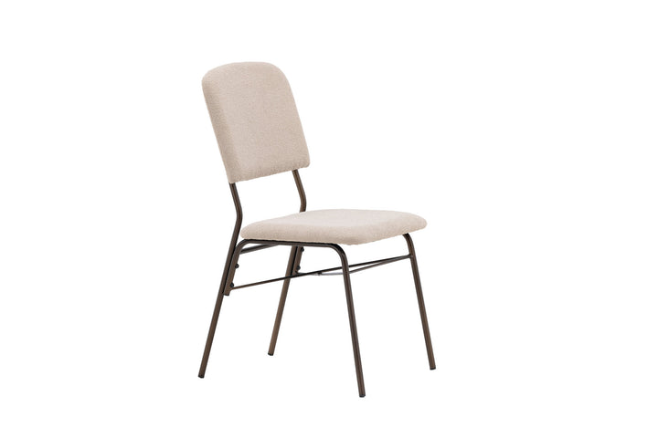 Venture Home Seda Dining Chair 2-pack - Matte brown / Beige Fabric