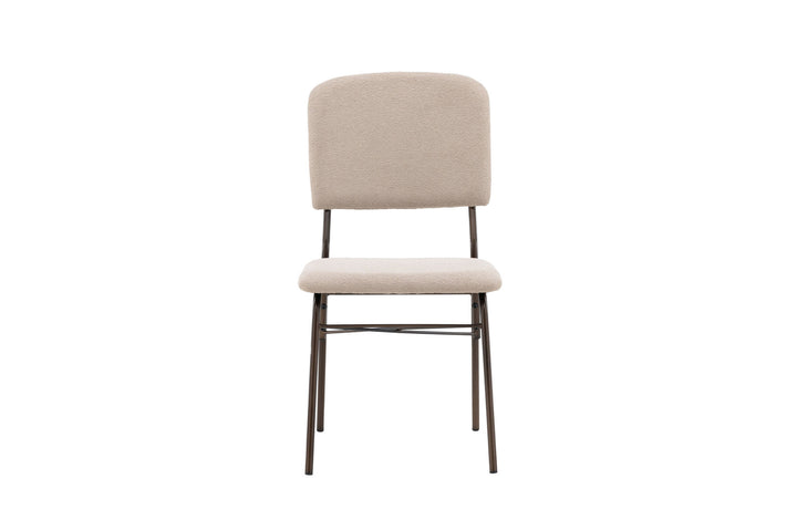 Venture Home Seda Dining Chair 2-pack - Matte brown / Beige Fabric
