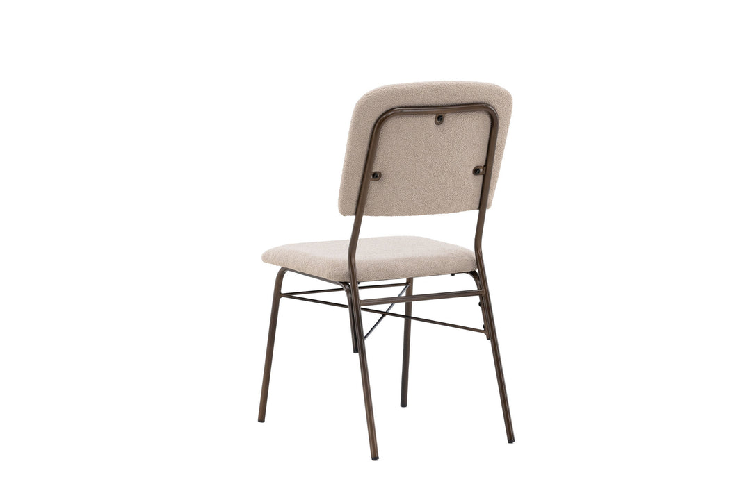 Venture Home Seda Dining Chair 2-pack - Matte brown / Beige Fabric
