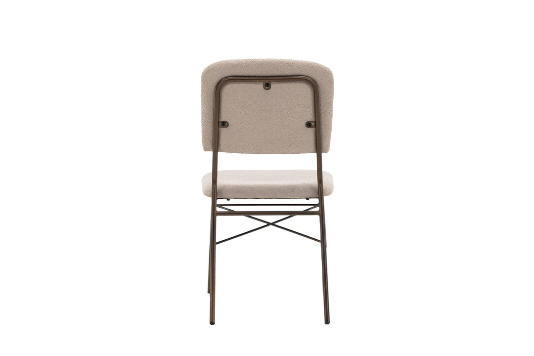 Venture Home Seda Dining Chair 2-pack - Matte brown / Beige Fabric