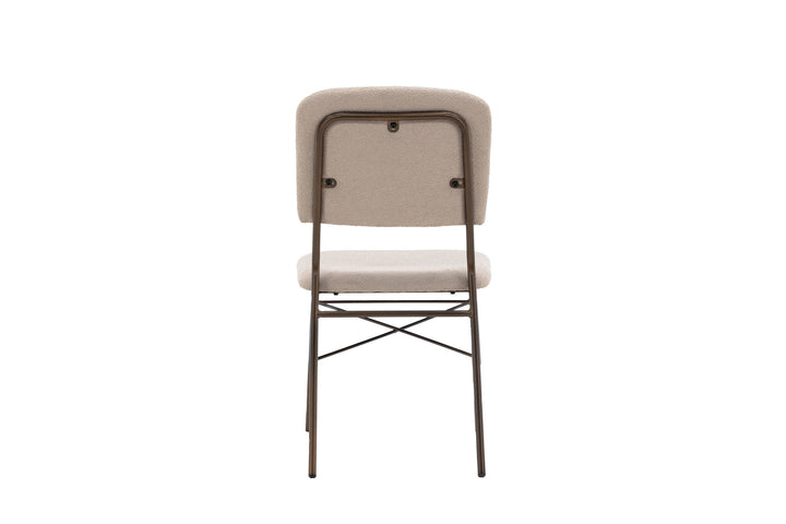 Venture Home Seda Dining Chair 2-pack - Matte brown / Beige Fabric