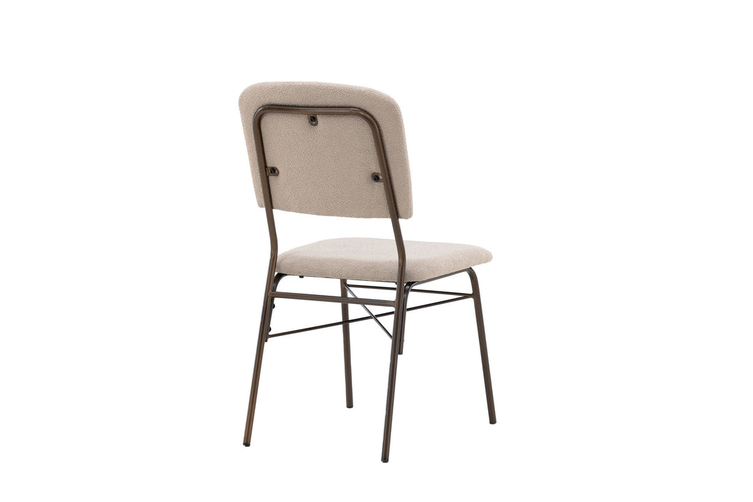 Venture Home Seda Dining Chair 2-pack - Matte brown / Beige Fabric