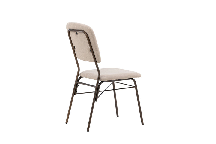 Venture Home Seda Dining Chair 2-pack - Matte brown / Beige Fabric