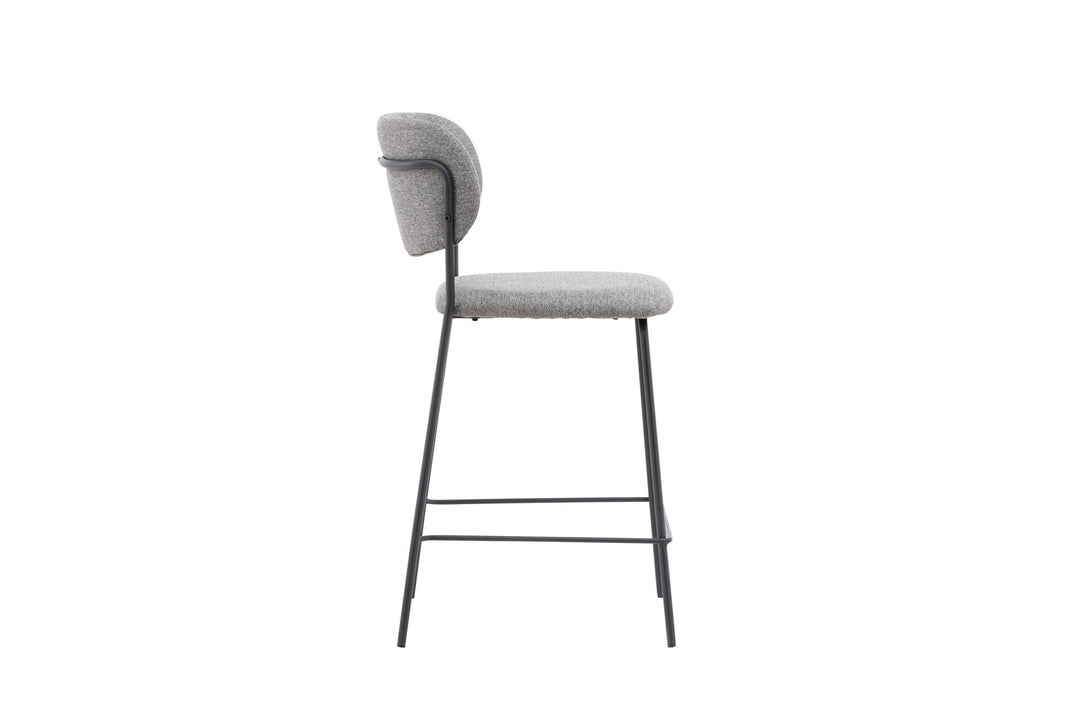 Venture Home Bell Bar Chair 2-pack - Black / Grey Fabric