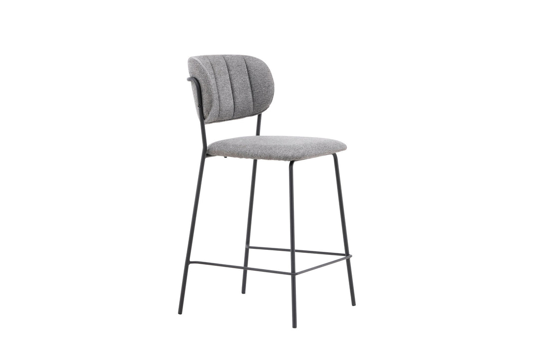 Venture Home Bell Bar Chair 2-pack - Black / Grey Fabric