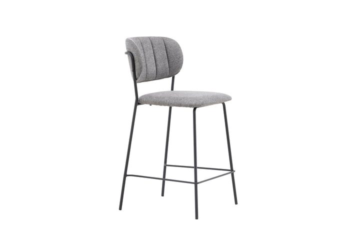 Venture Home Bell Bar Chair 2-pack - Black / Grey Fabric
