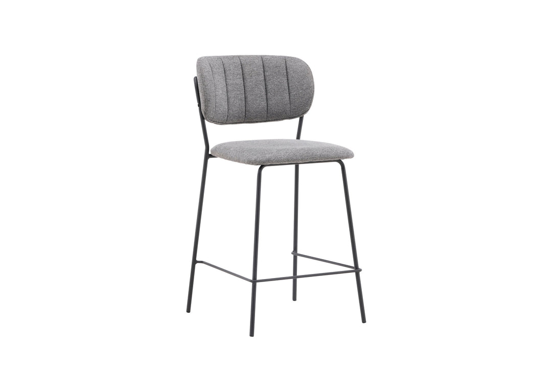 Venture Home Bell Bar Chair 2-pack - Black / Grey Fabric