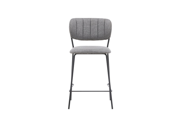 Venture Home Bell Bar Chair 2-pack - Black / Grey Fabric