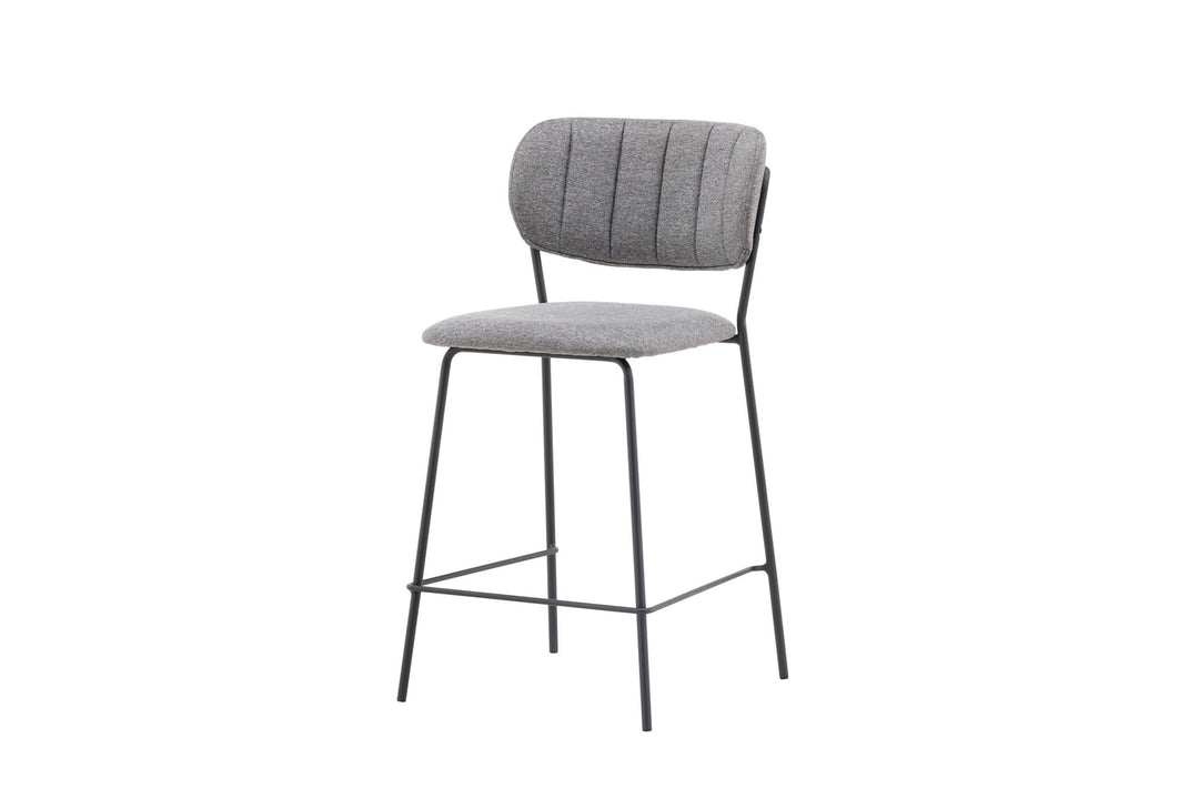 Venture Home Bell Bar Chair 2-pack - Black / Grey Fabric