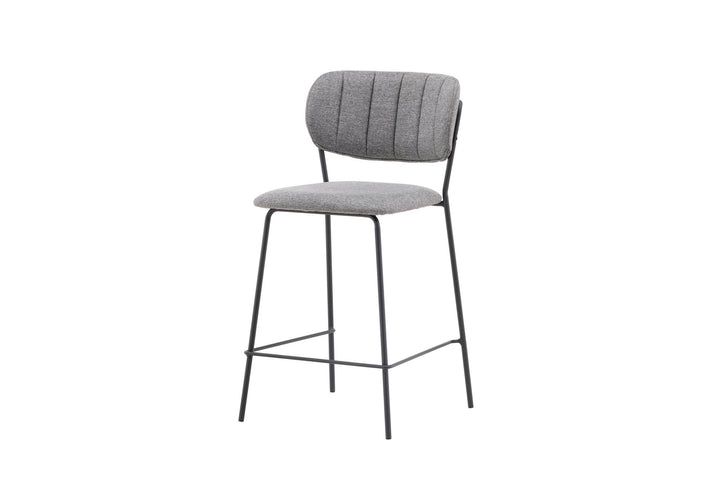 Venture Home Bell Bar Chair 2-pack - Black / Grey Fabric