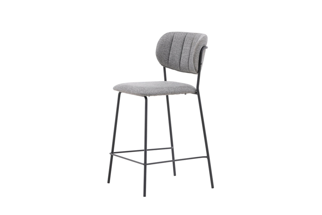 Venture Home Bell Bar Chair 2-pack - Black / Grey Fabric