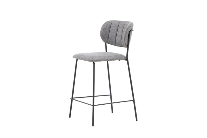 Venture Home Bell Bar Chair 2-pack - Black / Grey Fabric