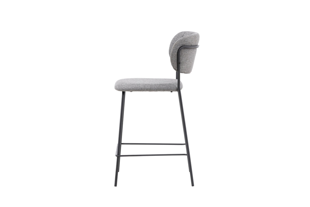 Venture Home Bell Bar Chair 2-pack - Black / Grey Fabric