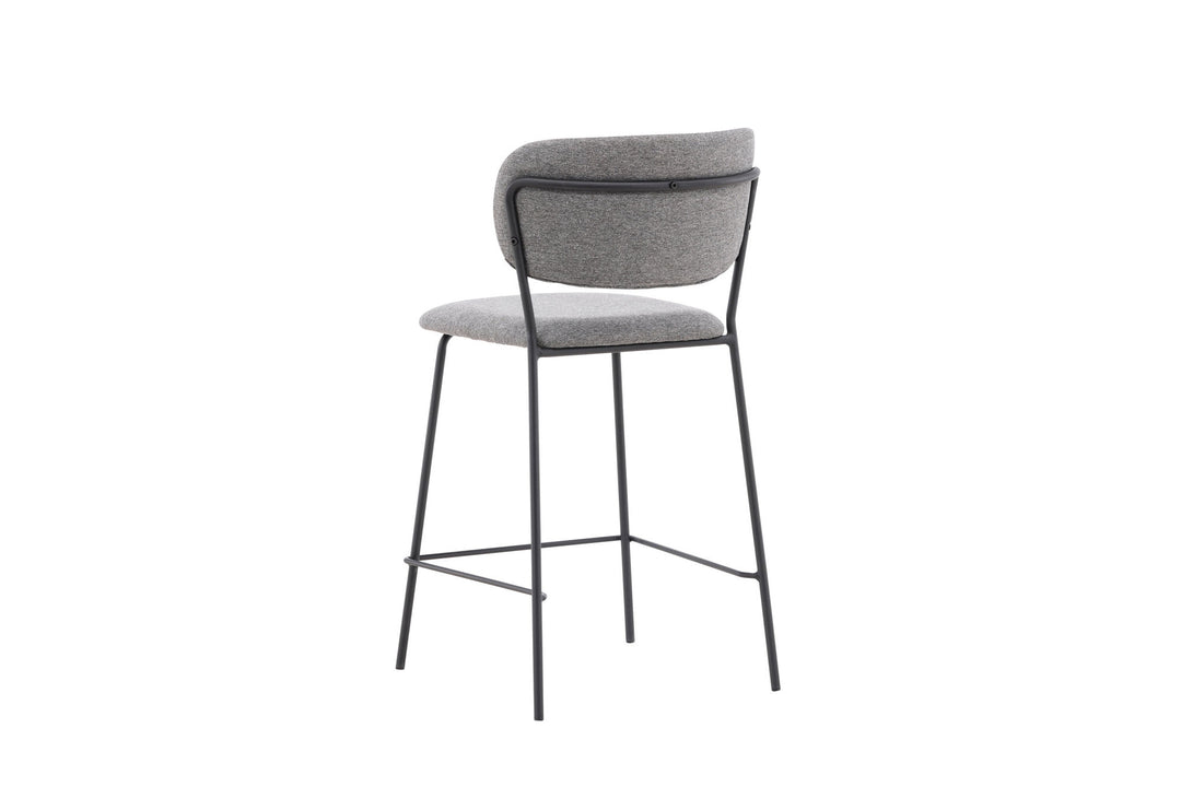 Venture Home Bell Bar Chair 2-pack - Black / Grey Fabric